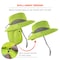 Ergodyne S/M Lime Ranger Hat - Neck Shade 8934 - alternate 4